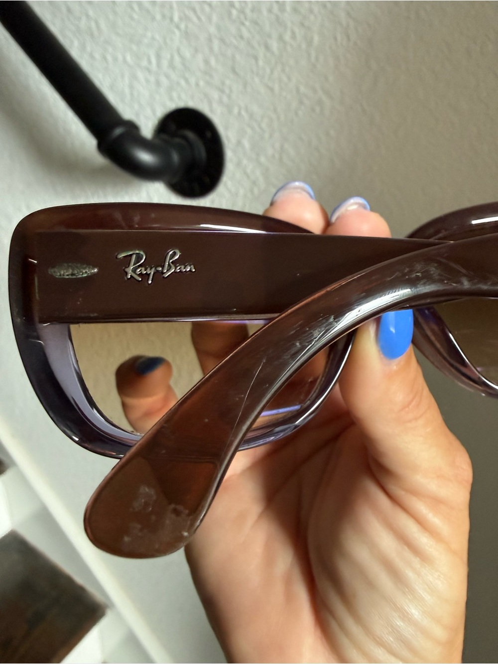Ray-Ban Jackie Ohh Sunglasses RB4101 in Polished Brown - Picture 10 of 16